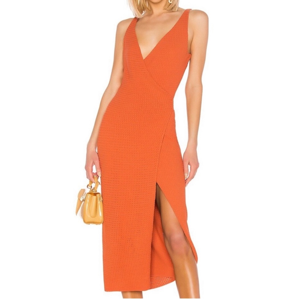 TJD Orange wrap dress, size medium